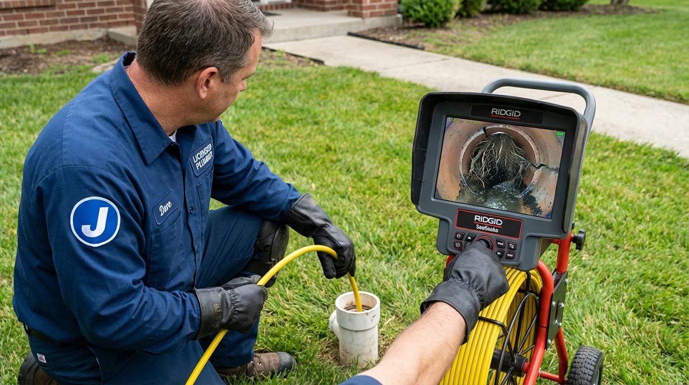 Sewer camera inspection being performed by Johns Plumbing LLC in Daytona Beach