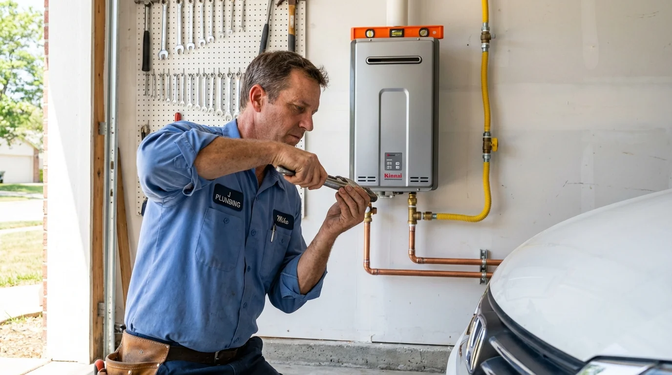 Tankless water heater installation by a Johns Plumbing LLC plumber in Daytona Beach